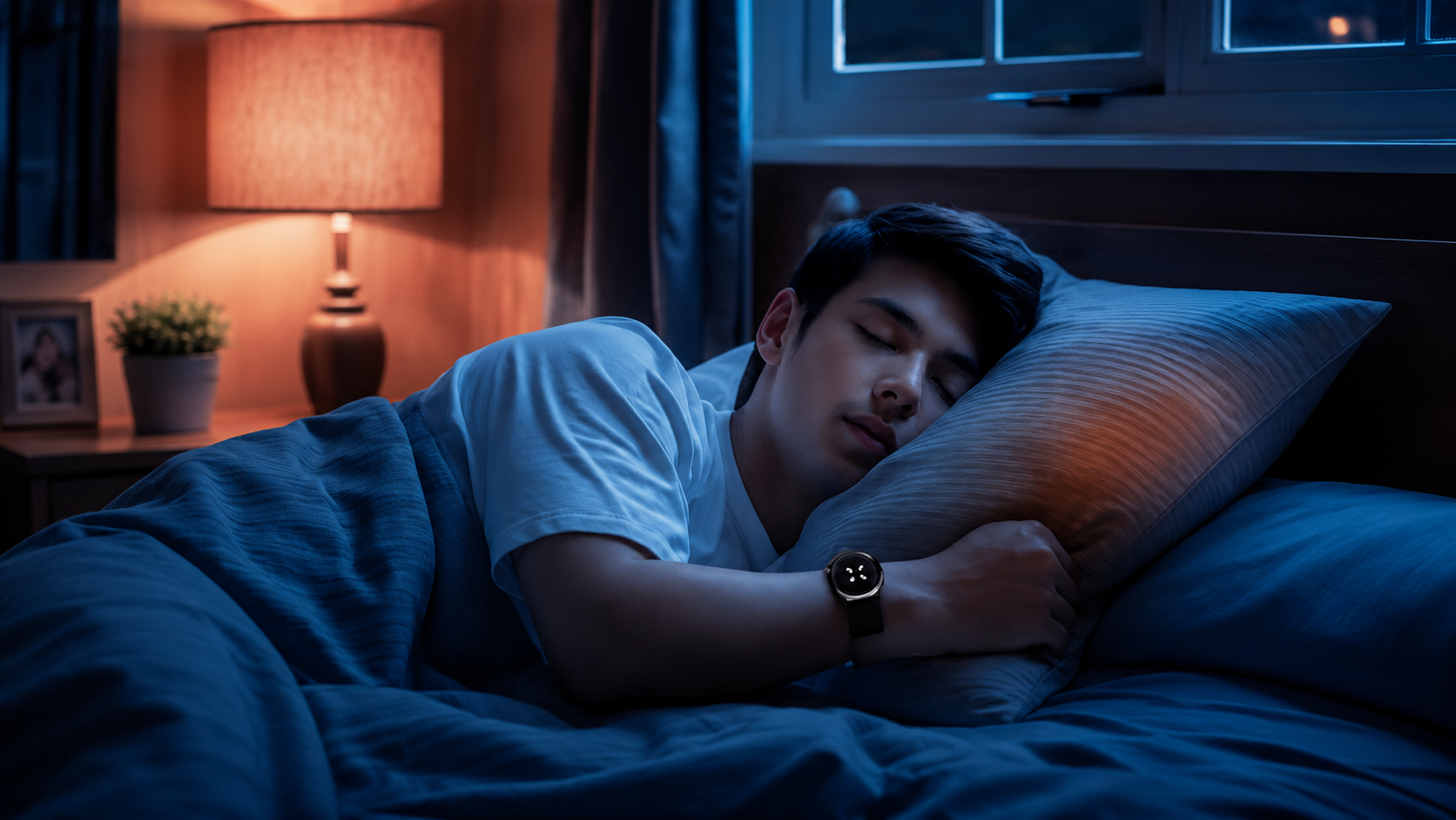 Person sleeping during the night
